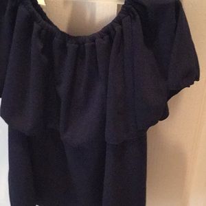 Women’s Navy off shoulder top